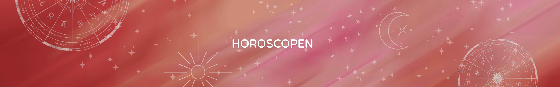 banner met tekst horoscopen